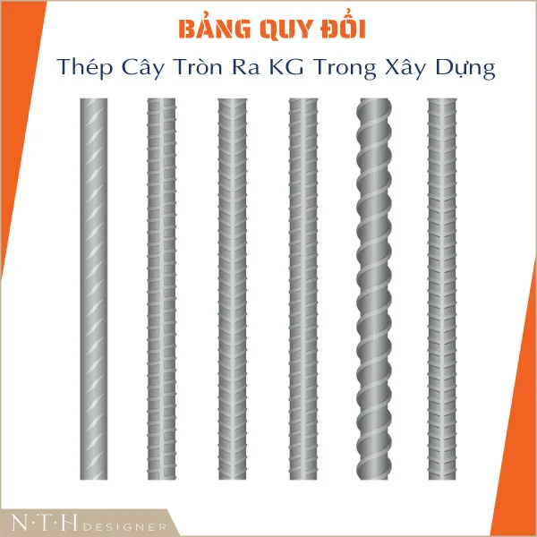 Bảng quy đổi khối lượng thép từ cây tròn ra Kg trong xây dựng