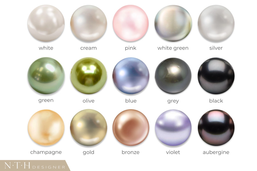 Các mẫu biến thể màu của đá Ngọc Trai Pearl