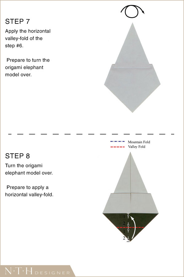 Hướng dẫn cách gấp con voi bằng giấy Origami - Hình 4