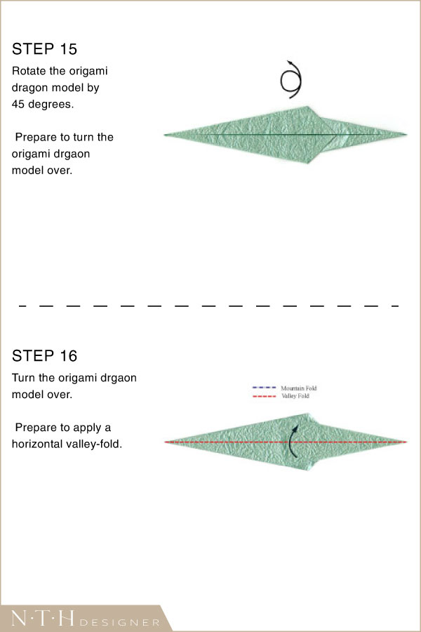 Hướng dẫn cách gấp con rồng bằng giấy Origami - Hình 8