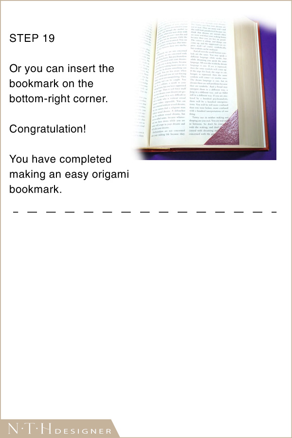 Hướng dẫn gấp hình bookmark Origami bằng giấy - Hình 10