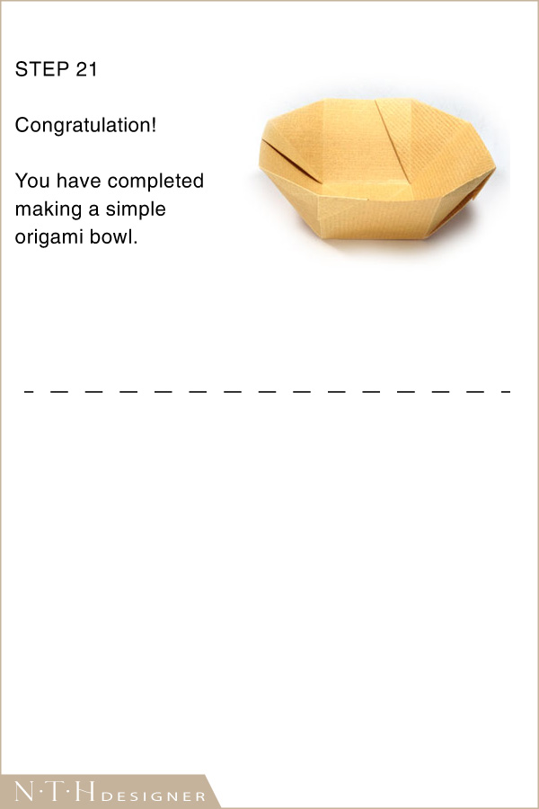 Hướng dẫn gấp hình cái chén Origami bằng giấy - Hình 11