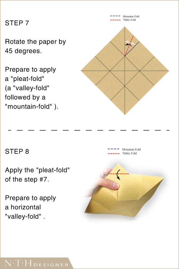 Hướng dẫn gấp hình cái chén Origami bằng giấy - Hình 4