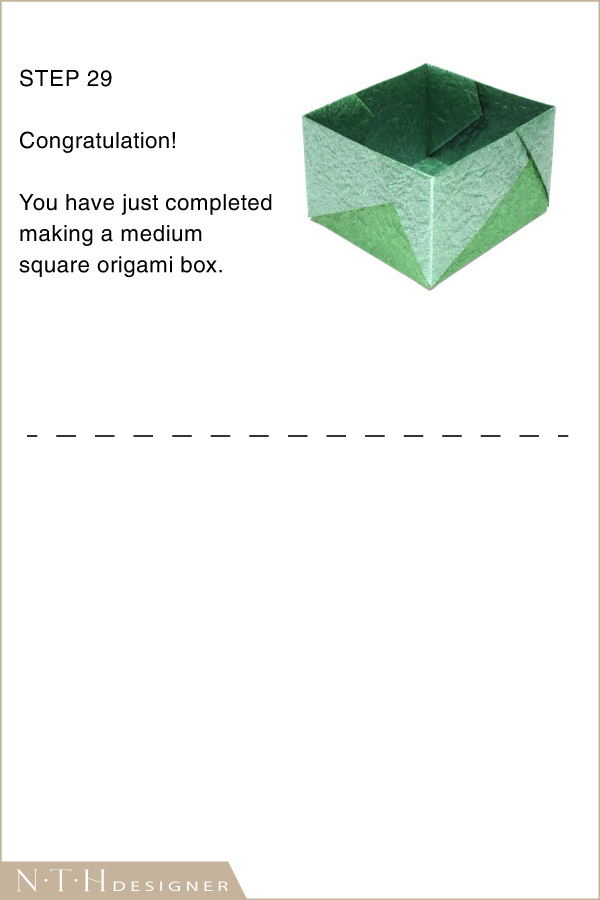 Hướng dẫn gấp hình cái hộp Origami bằng giấy - Hình 15