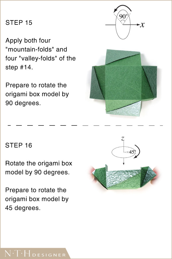 Hướng dẫn gấp hình cái hộp Origami bằng giấy - Hình 8