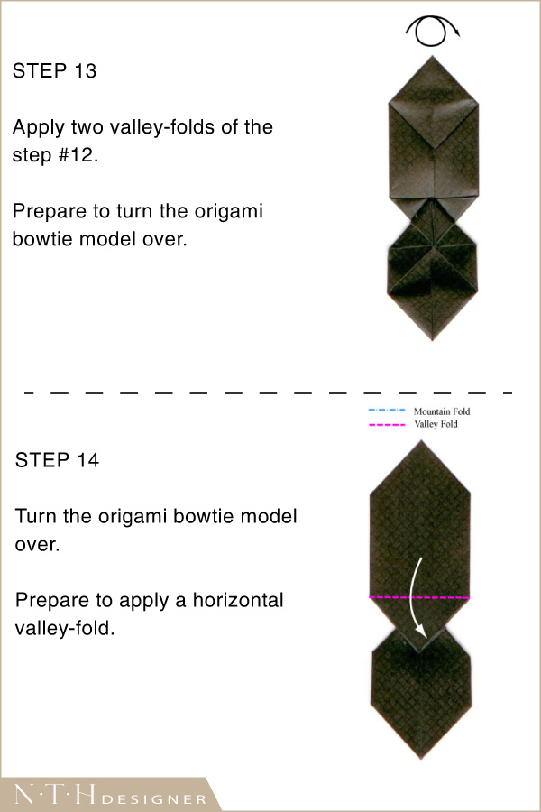 Hướng dẫn gấp hình cái nơ Origami bằng giấy - Hình 7
