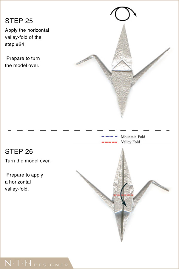 Hướng dẫn gấp hình con Hạc Origami bằng giấy - Hình 13