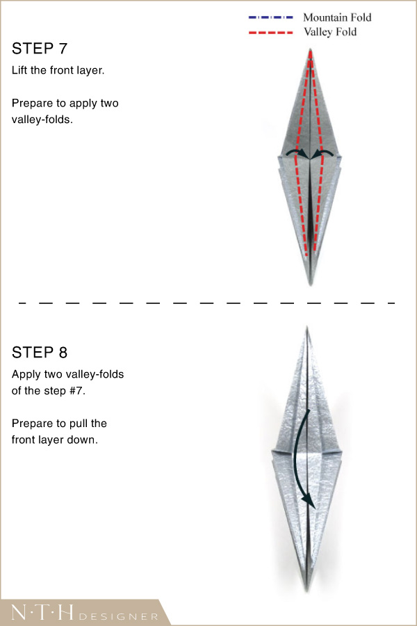 Hướng dẫn gấp hình con Hạc Origami bằng giấy - Hình 4