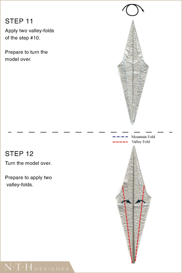 Hướng dẫn gấp hình con Hạc Origami bằng giấy - Hình 6