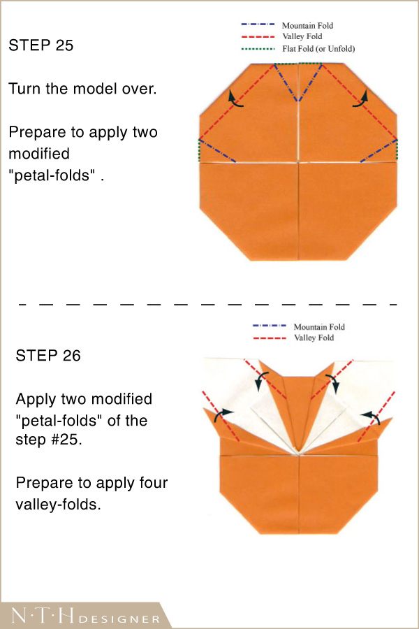 Hướng dẫn gấp hình con Gấu Origami bằng giấy - Hình 13