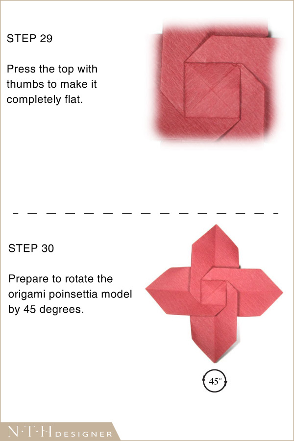 Hướng dẫn gấp hình hoa trạng nguyên Origami bằng giấy - Hình 15