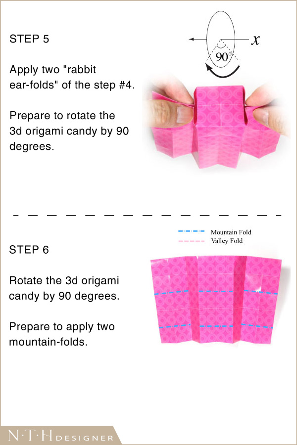 Hướng dẫn gấp hình viên kẹo Origami bằng giấy - Hình 3