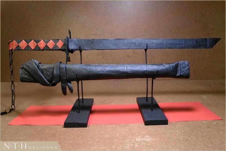 Mẫu giấy gấp vũ khí Origami - Ichigo Kurosaki Bankai