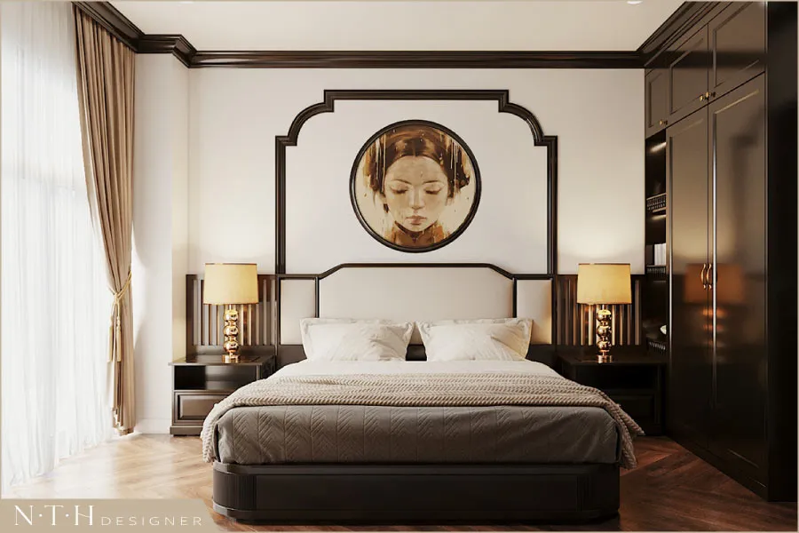 Nội thất phòng ngủ phong cách Indochine Style