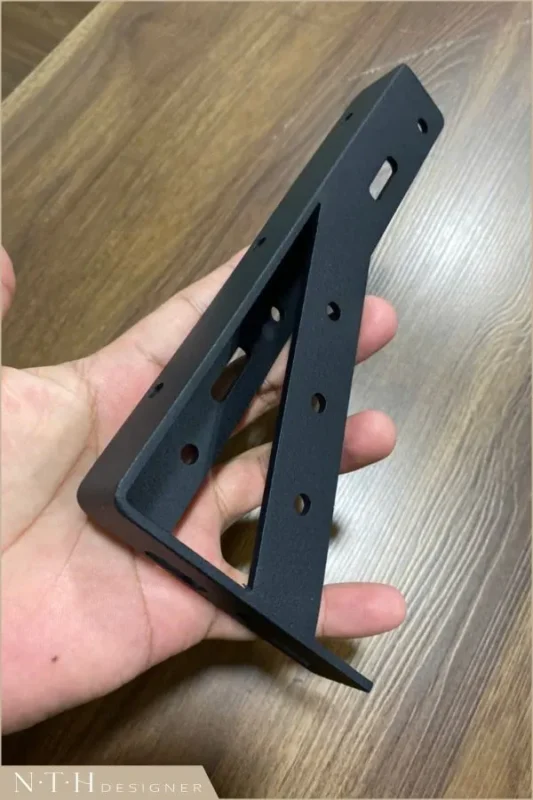 Pát đỡ kệ chữ L màu đen