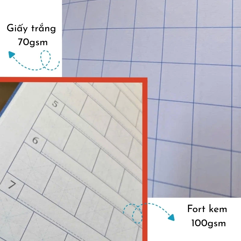 Vở tập viết chữ Hán dày 100gsm